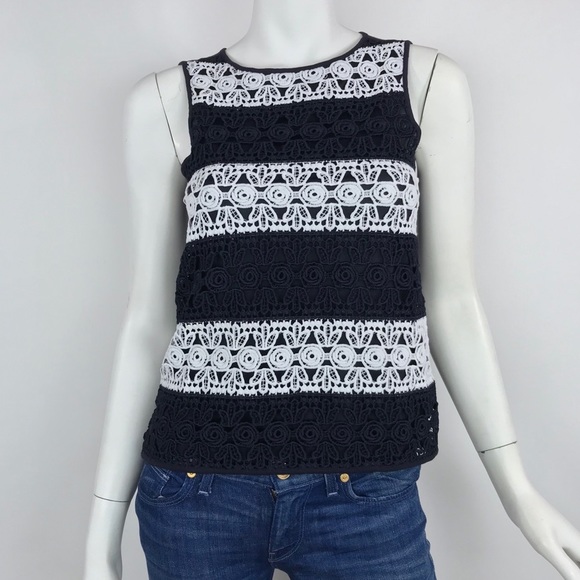 Ann Taylor Tops - NEW {Ann Taylor} Petite Crochet Striped Tank